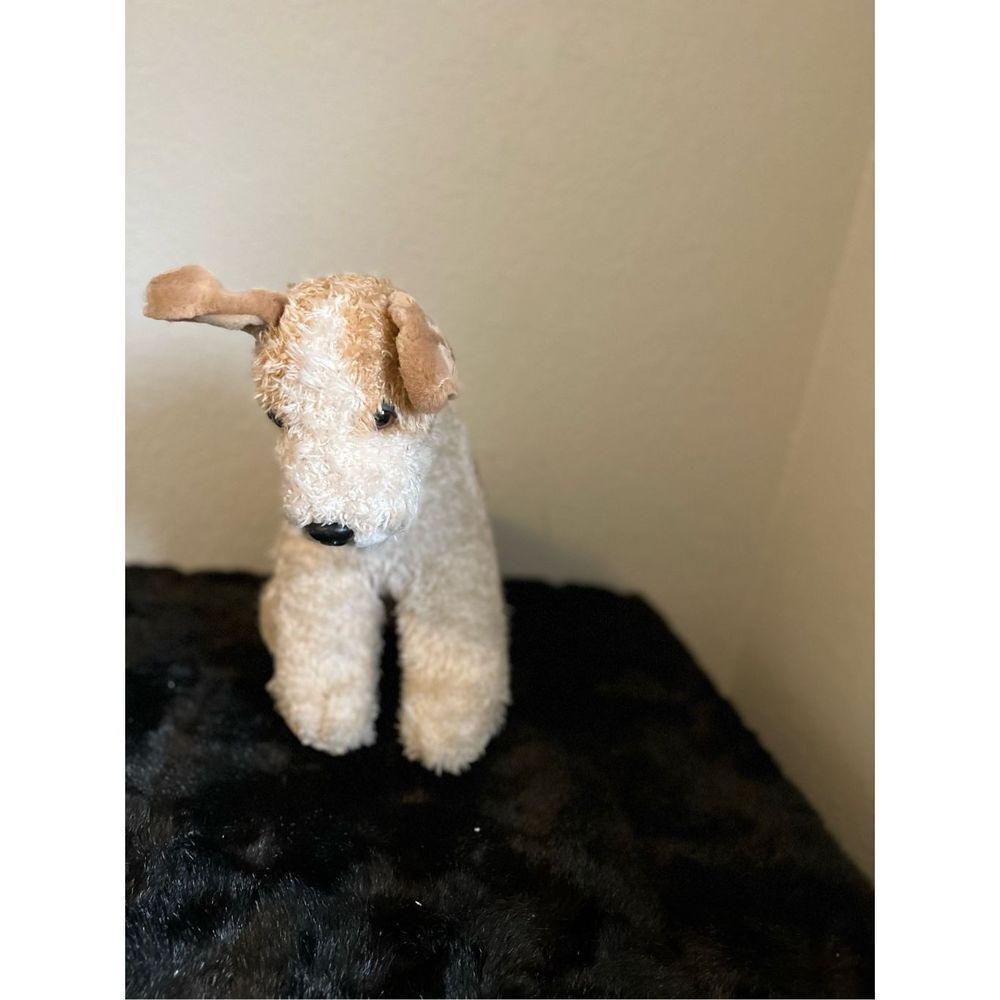 Peeper Pals Realistic Wire Fox Terrier Dog 12.5" Stuffed Animal Plush Canine